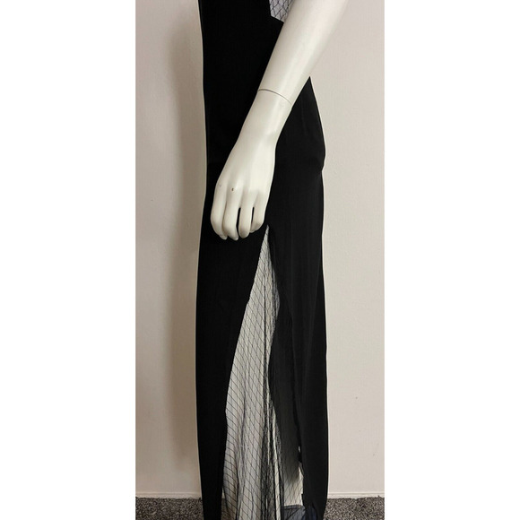 Line + Dot M Dress Black Long Maxi Lace Trim Detail Spaghetti Strap Revolve - Picture 6 of 10